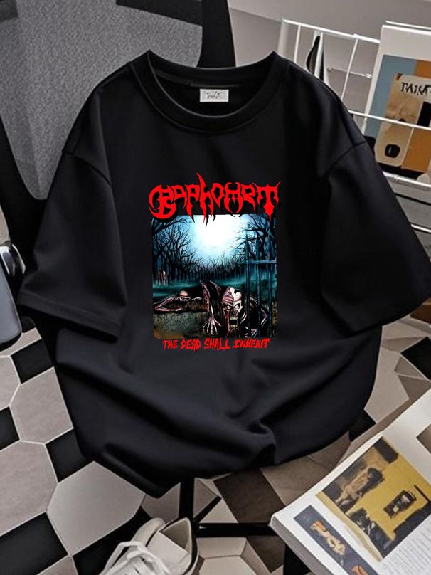 Limited NWT Baphomet The Dead Shall Inherit American Death Metal T Shirt S 4XL Streetwear Homme Stretched Casual Unisex Stylish Comfortable Summer_viptrois.com