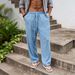 Breathable Linen Cotton Men's Pants – Loose-Fit Casual Straight Leg Trousers For Summer (S-5xl, 10 Colors)_viptrois.com