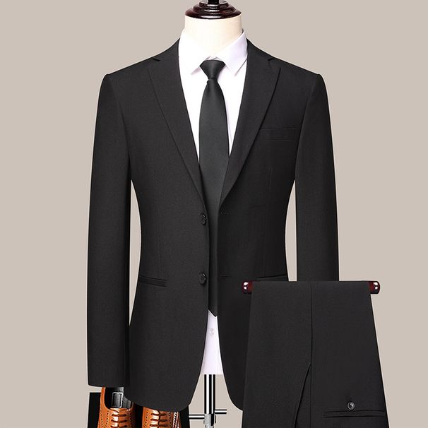 Striped Men's Formal Attire Professional Wedding Groom's Dress Slim Fit Business Casual Groomsman Suit_viptrois.com