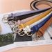 New minimalist buckle fashionable women's belt, light luxury crazy decoration jeans, stone pattern candy color thin belt_viptrois.com