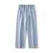 High Street Loose Fit Jeans – Vintage Washed Straight Wide Leg Denim (Dark Blue/Medium Blue/Black)_viptrois.com