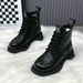 Wool Snow Boots Fur Integrated Short Boots Martin Boots Women's Winter Warm Thickened-soled Non-slip Cotton Shoes_viptrois.com