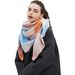 Unisex Plaid neckline autumn-winter loop yarn triangle shawl scarf_viptrois.com
