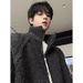 New circular yarn stand up collar zipper sweater with lazy and luxurious feel, winter knitted sweater, men's coat top_viptrois.com