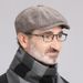 Spring Autumn Winter Herringbone Octagonal Elastic Beret Men's Painter Newsboy Hat_viptrois.com
