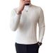 Autumn And Winter New Long Sleeved Knitted Sweater, Men's Slim Fit Round Neck Base Sweater_viptrois.com