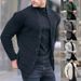 Clothing European American Fashion Cardigan Long-Sleeved Loose Solid Color Pocket Button Slim Fit Men's Autumn And_viptrois.com