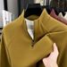 Men's Clothing Long Sleeved Base Layer Shirt Thermal Lining Long Sleeve Base Layer – Self-Heating Polyester Zip-Up With Business Casual Versatility_viptrois.com