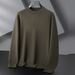 2025 Autumn New Men's Warm Plus Size Sweater Knitted Solid Color Long Sleeve Knitwear Base Sweatshirt_viptrois.com