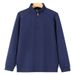 Men's Soft Comfortable Half-zip High Neck Sweatshirt - Casual Pullover Top For Everyday Wear (White, Black, Blue, Coffee)_viptrois.com
