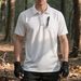 Men's Clothing Outdoor Solid Color Polo Shirt Heavy Casual Breathable Lapel T Shirt_viptrois.com
