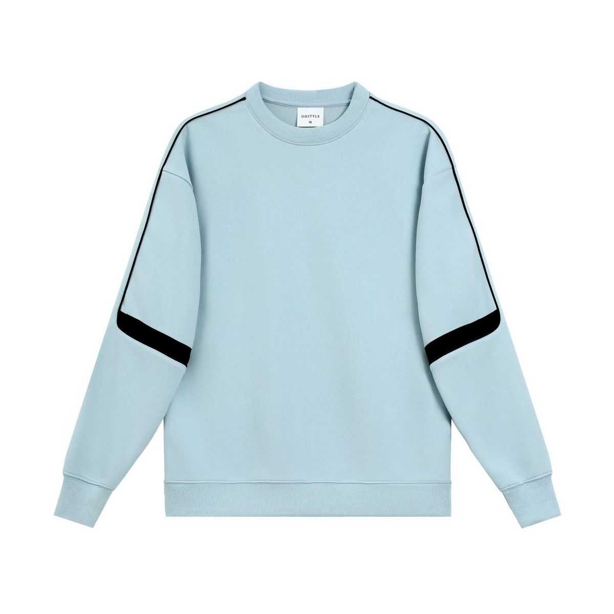 Men's Heavyweight 380g Cotton Drop Shoulder Sweatshirt - Oversized College Style Color Block Pullover Hoodie (Unisex, Multiple Colors)_viptrois.com