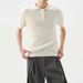 Old Money Style Lapel Knitted Short Sleeved Polo Shirt Men's Light Luxury High End Inner Wear Half Sleeved Fitness Sports Straight Shoulder T Shirt_viptrois.com