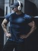 Summer New Slim Fit Sports Cotton Short Sleeved Running Stretch Fitness Show Muscle Men's Round Neck T-shirt_viptrois.com