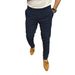 Men's Clothing Triangle Extension Buckle Waist Casual Formal Trousers_viptrois.com