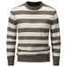 2023 New Winter Men's Slim Striped Round Neck Versatile Warm Pullover Sweater Bottoming Shirt_viptrois.com