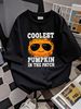 Coolest Pumpkin In The Patch Funny Halloween Boys Teens T-Shirt Top For Everyday Wear Casual Streetwear Designer Clothes Stretched Comfortable Versatile Print Round Neck Short Sleeve Stylish Breathable Soft Slightly Fashion Summer Women_viptrois.com