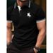 Cross-border Bestseller: Popular Basic Black Polo Shirt, Short-sleeved Mesh Turn-down Collar Men's T-shirt,_viptrois.com