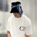 Cole Buxton's niche minimalist fashion label CB letter printed men's and women's OS short sleeved T-shirt_viptrois.com