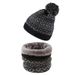 Unisex Scarf Fashion windproof scarf hat gloves knitted hat collar warm suit snowflake fur hat_viptrois.com