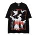Men's Clothing Qilin Hiphop Style Cotton Dot Pull Paddle Youth Summer T Shirt Men And Women Ins Loose College Student Short Sleeves_viptrois.com