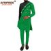 Men's clothing African ethnic solid color cotton men's casual jacket + pants_viptrois.com