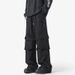 Men's Summer Solid Color Straight Leg Cargo Trousers Casual Sports Sweatpants Unisex Style_viptrois.com