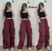 Women's Dopamine Cargo Pants – Oversized Streetwear Joggers With Vibrant Color Blocking (S-5XL) – Y2K Aesthetic Drop-Crotch Hip-Hop Trousers_viptrois.com