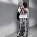 2Y Fashion American Vintage High Street Tooling Double Waist Sweatpants Leaf Camouflage Heavy Industry Striped Loose Wide Leg Pants European And Ameri_viptrois.com