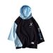 Summer Hooded Three-Quarter Sweatshirt For Men, Trendy Korean Version, Loose Batwing Short T-Shirt, Men's Ins Style,_viptrois.com