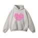 Men's Oversized Drop Shoulder Velvet Letter Print Sweatshirt - Soft Cotton Streetwear Pullover Hoodie For Casual Comfort_viptrois.com