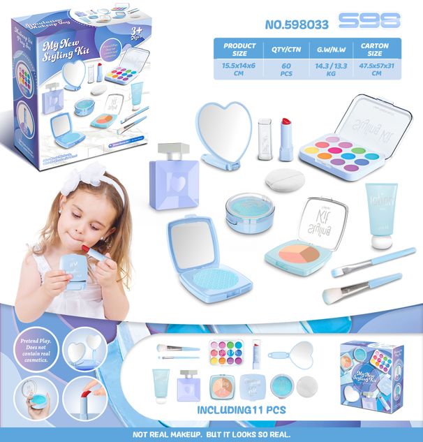 Carefully Selected Colorless And Unpainted Children's Play House Simulation Makeup Toys Little Girl Makeup Set Toys_viptrois.com