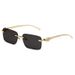 CHEETAH GLAM - Frameless Square Sunglasses (UV400 Protection, Fashion Metal Accents, Hot Seller)_viptrois.com