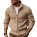 Men's Clothing Spring And Autumn New Cardigan Sweater Men Korean Style Trendy Zipper Outerwear Knitted Sweater Jacket Men Plus Velvet Thick Winter_viptrois.com