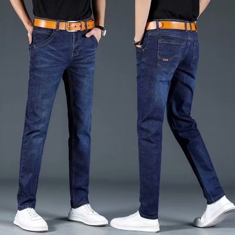 Lightweight Straight-Leg Jeans For Men – Spring/Summer Work & Casual Stretch Denim (28-40)_viptrois.com