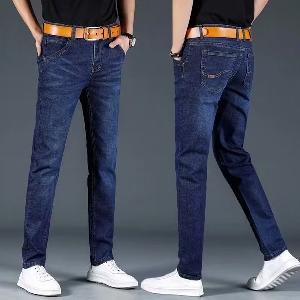 Lightweight Straight-Leg Jeans For Men – Spring/Summer Work & Casual Stretch Denim (28-40)_viptrois.com