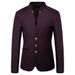 2025 Spring New Men's Fashion Trend Metal Small Suit Button Decoration Blazer_viptrois.com