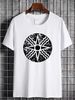Star Of Shamash Utu T Shirt Assyrian Sun Symbol Graphic Top For Everyday Wear Streetwear Stretched Versatile Stylish Comfortable Fashion Homme_viptrois.com
