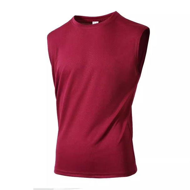 Men's Clothing Knitted Mesh Fitness Sports Slim Vest Running Vertical Striped Vest_viptrois.com