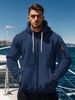 Hot Sale Men's Solid Color Zipper Sweater Sports Leisure European Size Hoodie Cardigan Jacket_viptrois.com