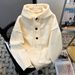 Wholesale American Retro Gray Hooded Loose Sweater For Men, Autumn And Winter Lazy Style, High-End Knitted Sweatshirt_viptrois.com