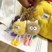 Bag Charm Cute Cartoon Keychain Plush Doll Small Coal Briquettes Bag Pendant Car Keychain Accessories Small Gifts_viptrois.com