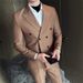 CT Two-Piece Set For Men Performance Formal Wear Host Stage Photo Studio Wedding Double-Breasted Men's Suit_viptrois.com