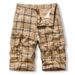 Men's Clothing Workwear Shorts Men Summer Trend Sports Men's Clothing Washed Cotton Plaid Multi Pocket Six Point Casual Pants_viptrois.com