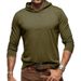 Men's Clothing Foreign Trade Men's Long Sleeve Tops T Shirts Pure Cotton Hooded Sweatshirts_viptrois.com