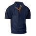 Cross-border Spring And Autumn European Size Men's Outdoor Casual Stand Collar Short Sleeve Corduroy Knit_viptrois.com