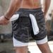 Men's Clothing Running Shorts Sports Leisure Outdoor Loose Multi Pocket Double Layer Fitness Pants_viptrois.com
