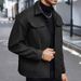 Autumn And Winter Lapel Woolen New Men's Jacket Casual Sports Business Jacket_viptrois.com