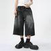 Men's Clothing Summer High Street Profile Wide Leg Drape Seven Point Jeans_viptrois.com