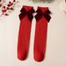 Girls Socks Spring And Autumn Children's New Year Red Middle Tube Socks Christmas Stockings Middle And Large Children Student Calf Socks_viptrois.com